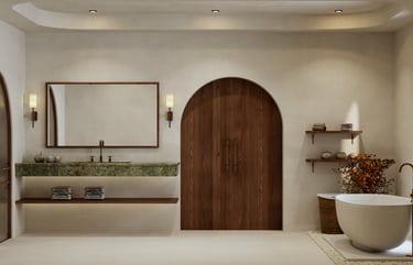 Contemporary villa washroom Dubai