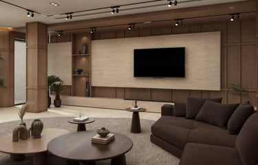 Luxury living room interior design by Moori Interiors
