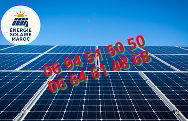 "Énergie solaire maroc contactez le 0694515050 "