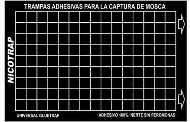 Laminas para captura de moscas en negro