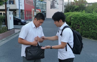 高校生男子がリュックを背負った男に腕をつかまれるイメージ画像｜堺市のニュースならサカイタイムズ