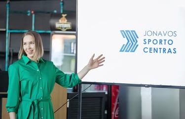 Jonavos sporto centro logotipo pristatymas