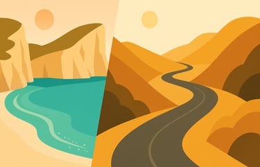 Cala simbolica e strada tra colline minimal, viaggio e contrasto – Mallorca Unlocked