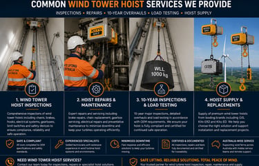 safe lifting australia technician inspector carrying hoist inspection 