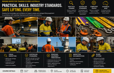 rigging inspector training collage of pictures