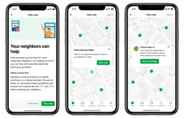 Nextdoor Help Map screenshots