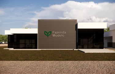 Escritório da fazenda com salas administrativas para gestão rural