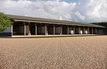 Galpão com ventilação e piso reforçado para armazenar fertilizantes