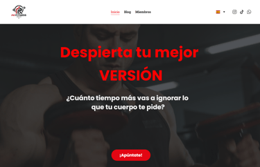 sección inicio PRFITNESS