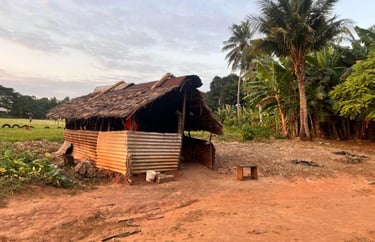 Authentic Zanzibar village with traditional huts and lush landscapes, giving tourists a glimpse of local life