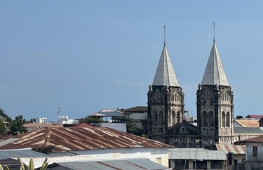 Stone Town Catholic church built by French missionaries in the 19th century
