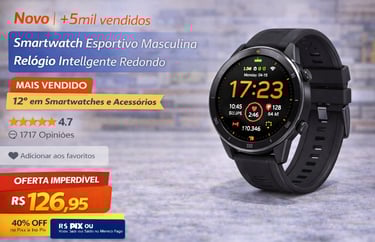 a smart watch with a smart watch on display
