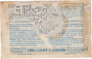 Vintage Chocolat L'Aiglon Sports Cards