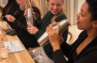 Guest smiling and enjoying an interactive cocktail masterclass event