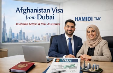 Afghanistan visa from Dubai assistance by HAMIDI TMC