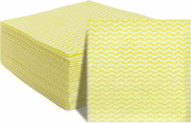 a pair of yellow chevrons on a white background