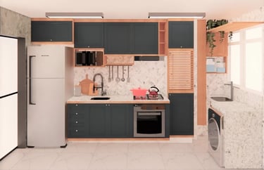 cozinha compacta para apartamentos interiores