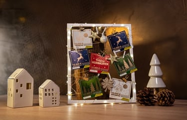 Ein selbst gebastelter Adventskalender mit Rubbellosen von Westlotto. Quelle: westlotto.de