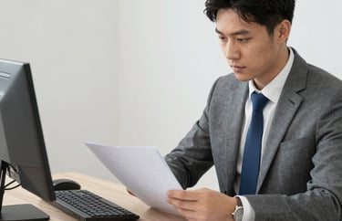 A friendly technician assisting a client with computer setup in a bright office.