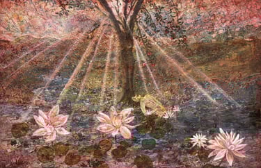 The Eden Oil on Canvas Painting by Anuragk Gupta