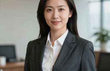 Professional portrait of a legal professional in business attire, clean composition with soft lighting in a North American / US office setting.