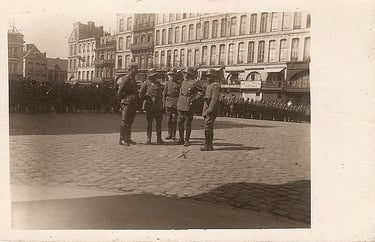 Parade des 125. Württembergischen Infanterie-Regiments (26. Württembergische Infanterie-Division).