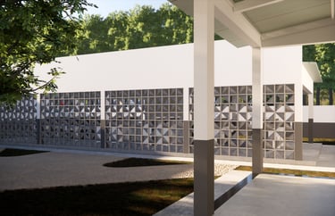 Lavanderia de apoio aos alojamentos da fazenda com estrutura funcional