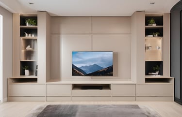 Neutral-Colored PVC TV Unit
