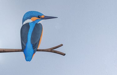 vogel muurstickers ijsvogel
