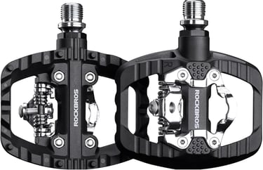 ROCKBROS Mountain Bike Pedals MTB Pedals, Nylon Flat Pedals with Non-Slip Nails, Sealed Bearing Clip