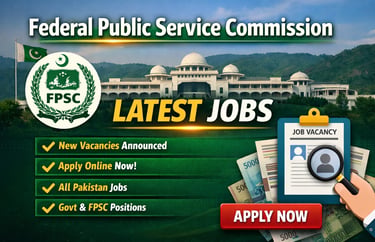 FPSC Latest Jobs 2026 Advertisement No 1 online application announcement.