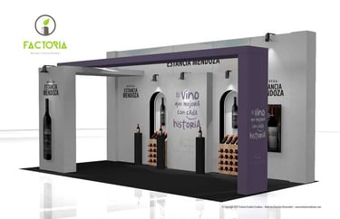 Stand hecho en cartón para ferias y exposiciones en Quito