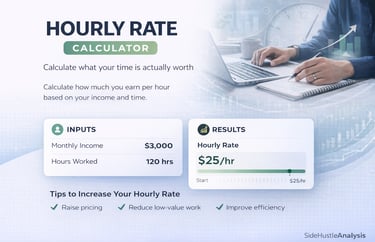 side hustle hourly rate calculator