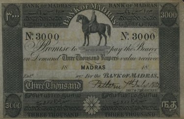 Bank of Madras 3000 Rupees