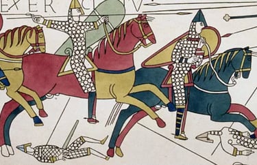 Tapisserie, Bayeux, armée, cavalier