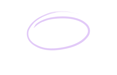 Lavender circle to emphasize copy text word "charge"