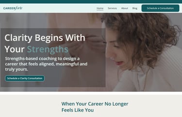 Screenshot - MyCareerForte.com - Design by Bizdesignforyou.com