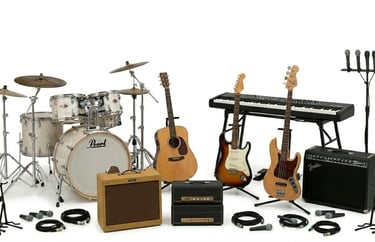 a variety of music instruments
