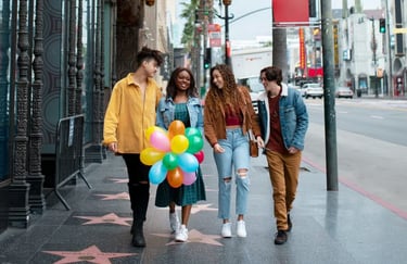 friends-having-fun-with-balloons-hollywood-walkoffame