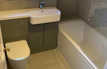 Modern bathroom fitted by experienced Worcester plumbers