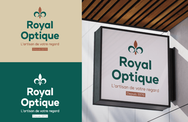 Logo - Identité visuelle- Royal Optique - Opticien - Orléans - Amy Atelier Graphique