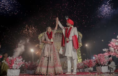 Wedding bridal makeup in Vadodara by R&D Bridal Makeup for traditional Indian bride