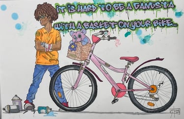 Robert Hedges. It is Hard to be a Gangster With a Basket on Your Bike