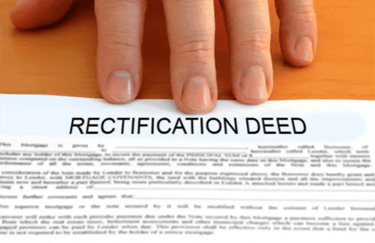 Rectification Deed in Property Matters