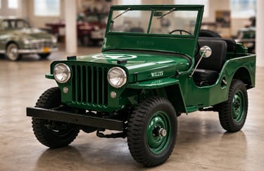 Jeep Willys antigo restaurado que pode custar até 150 mil reais no Brasil