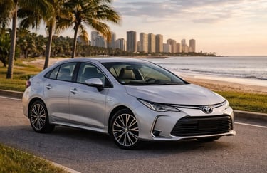 toyota corolla hybrid 2026 sedan híbrido na praia vista lateral