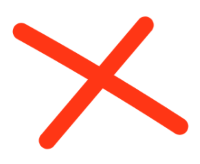 icono x negativo