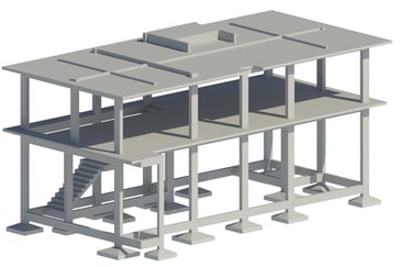 Galpão Comercial em concreto Armado e Laje Cabacinha | Laje Nervurada Strong Projetos
