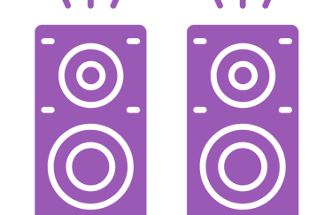 purple speaker icon