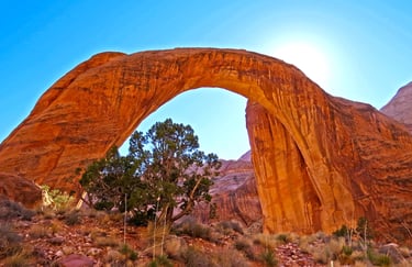 Flagstaff/Page Travel - Down Forbidding Canyon is the trail to Rainbow Bridge Monument